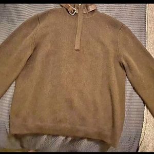 JOHN VARVATOS Brown Cashmere/Cotton/Leather shirt